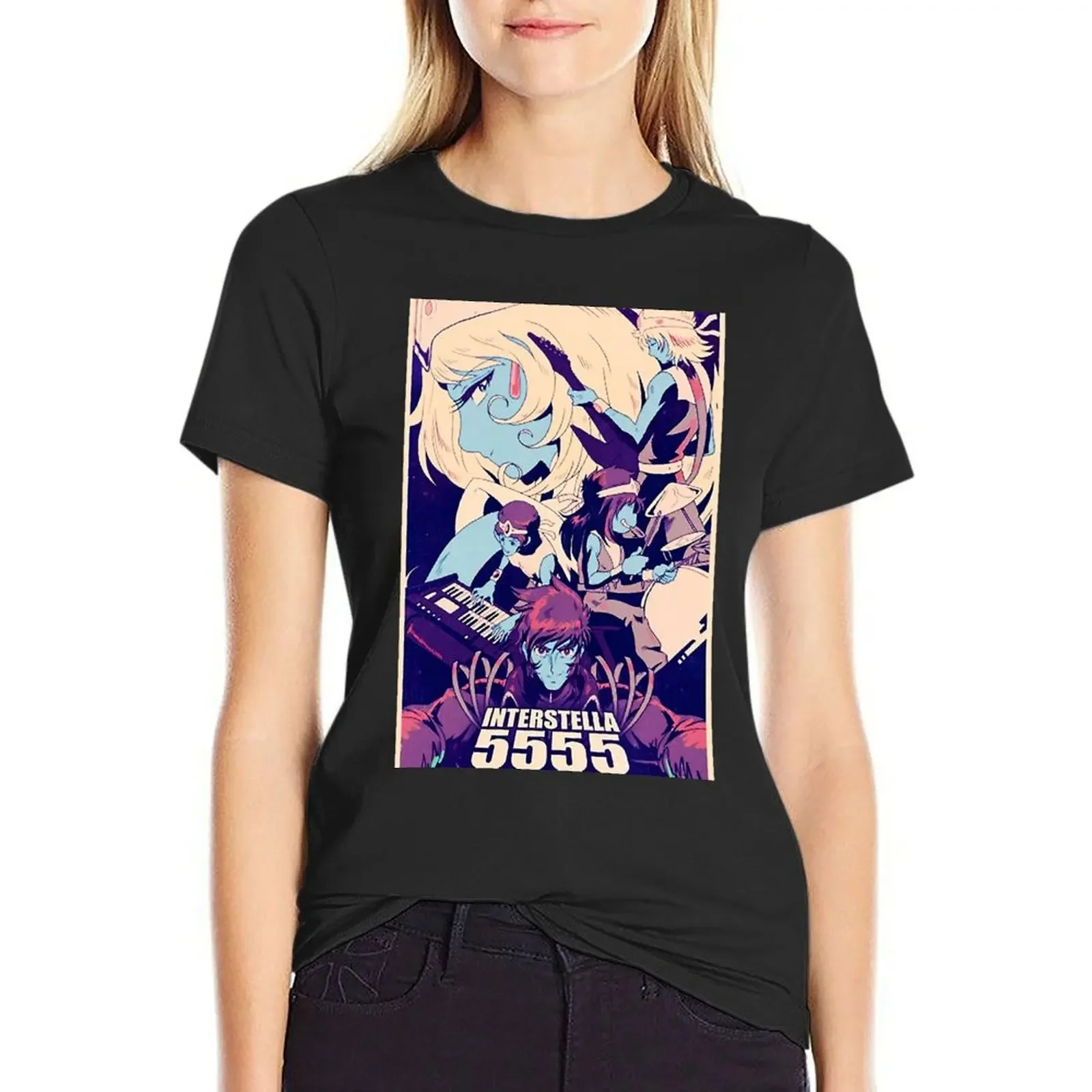 

retro interstella 5555 T-Shirt plain aesthetic clothes hippie clothes Women t-shirts