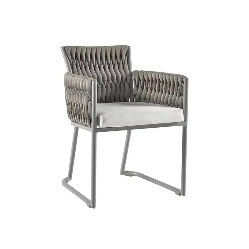 Vintage Style Outdoor Garden Chair Steel Frame Dining Furniture for Beach Hotel Park Wholesale