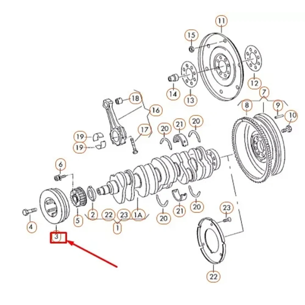 Krukas Katrol Voor AUDI A6 VOLVO V70 S80 S70 VW TRANSPORTER Harmonische Balancer 9180620 8627933 9180820 074105251AC 074105251N