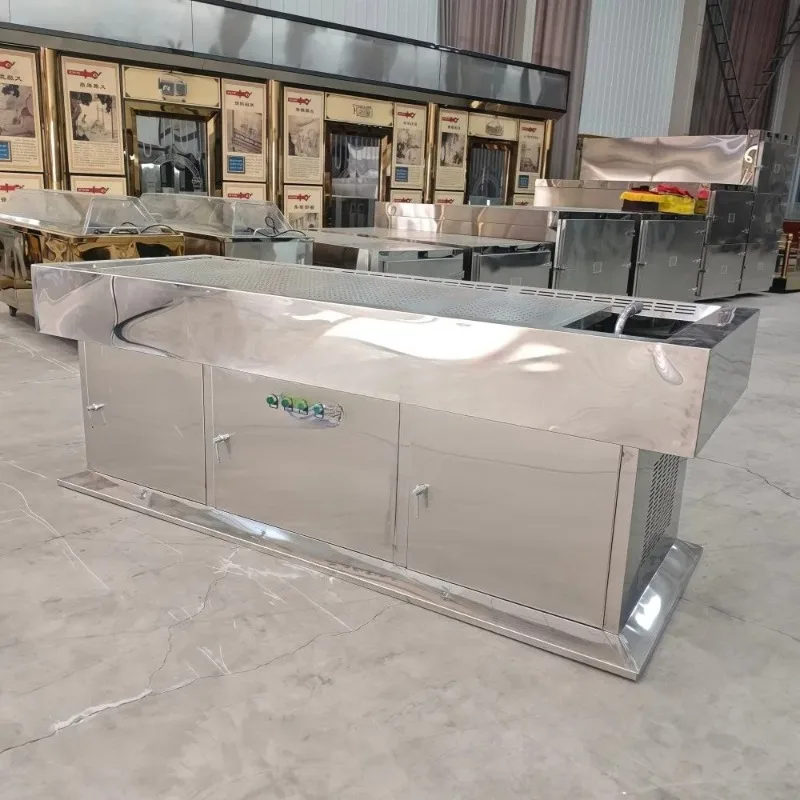 Customized Autopsy Dissection Table Side Control Button Integrated Washing Sink Mortuary Anatomy Workbench For Pathology Lab