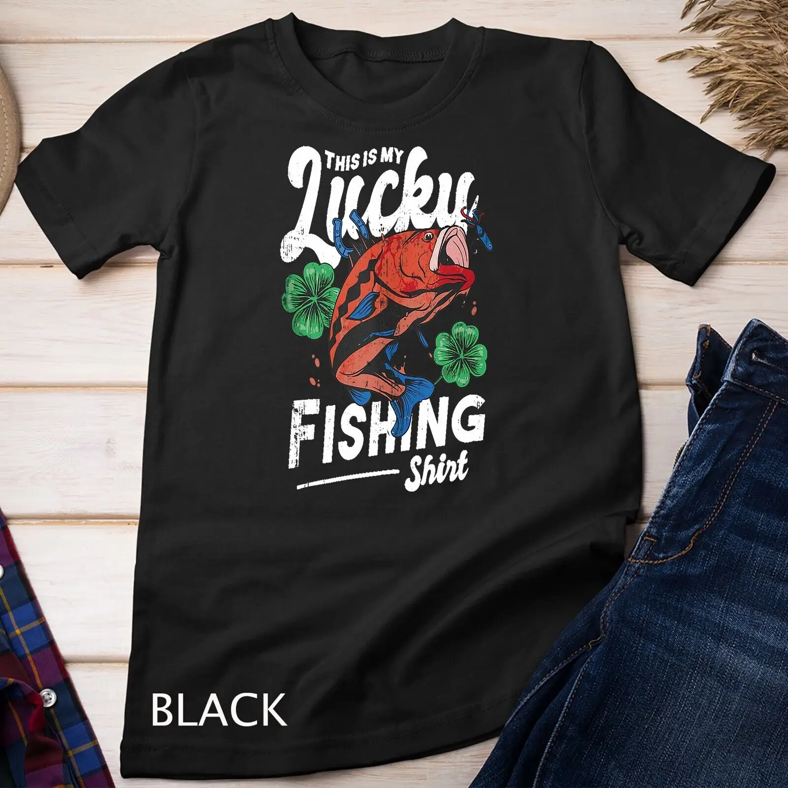 This Is My Lucky Fishing Shirt Premium Apparel Unisex T-shirt