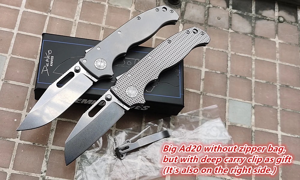 JUFULE Newest Big Ad20 Shark Ceramic Bearing Titanium Handle Mark 3V Logo Camping EDC Tool Kitchen Dinner Hike Utility Knife view 2