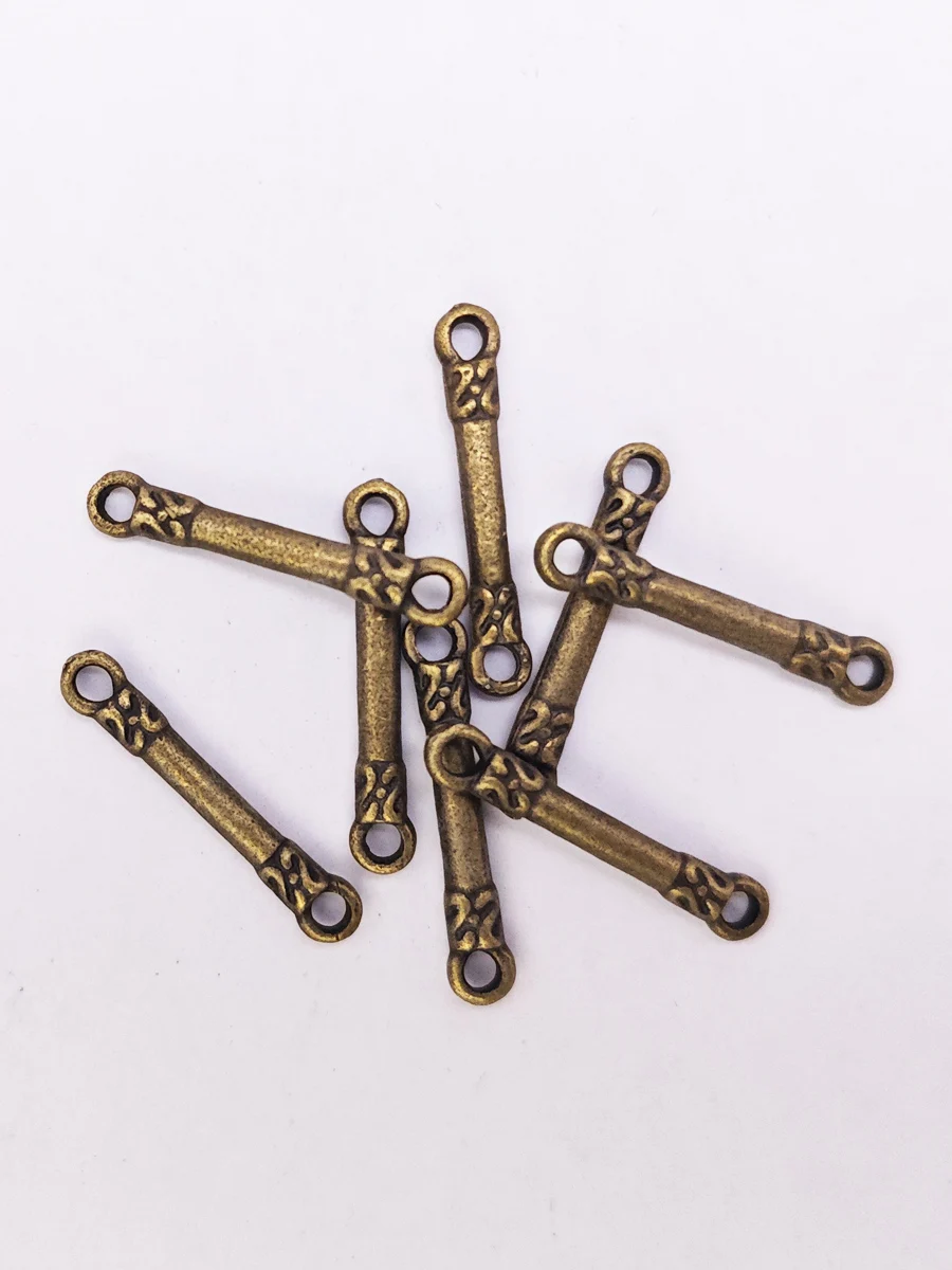 GraceAngie 38384 postarzane brązu w stylu Vintage Alloy Stick wisiorek złącze akcesoria zawieszki charmsy moda akcesoria do biżuterii 40 sztuk — zdjęcie 2