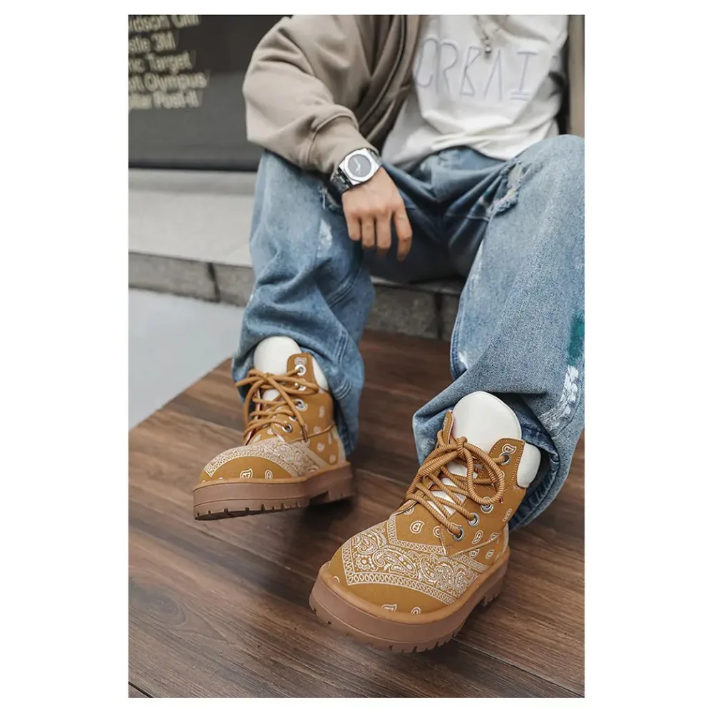 العلامة التجارية الرجال الأحذية النمط البريطاني للجنسين حذاء من الجلد موضة فاخرة الرجال دراجة نارية التمهيد عالية الجودة أحذية من الجلد جديد بوتاس موهير #5