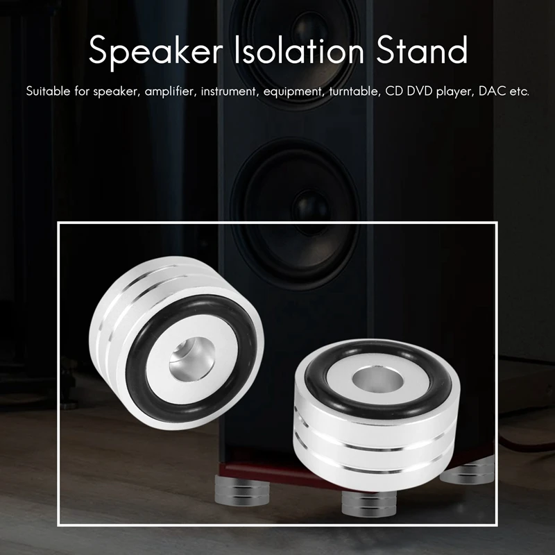 4Pcs 40X20mm Aluminum Hifi AMP Speaker Isolation Stand Turntable DAC Feet Pad