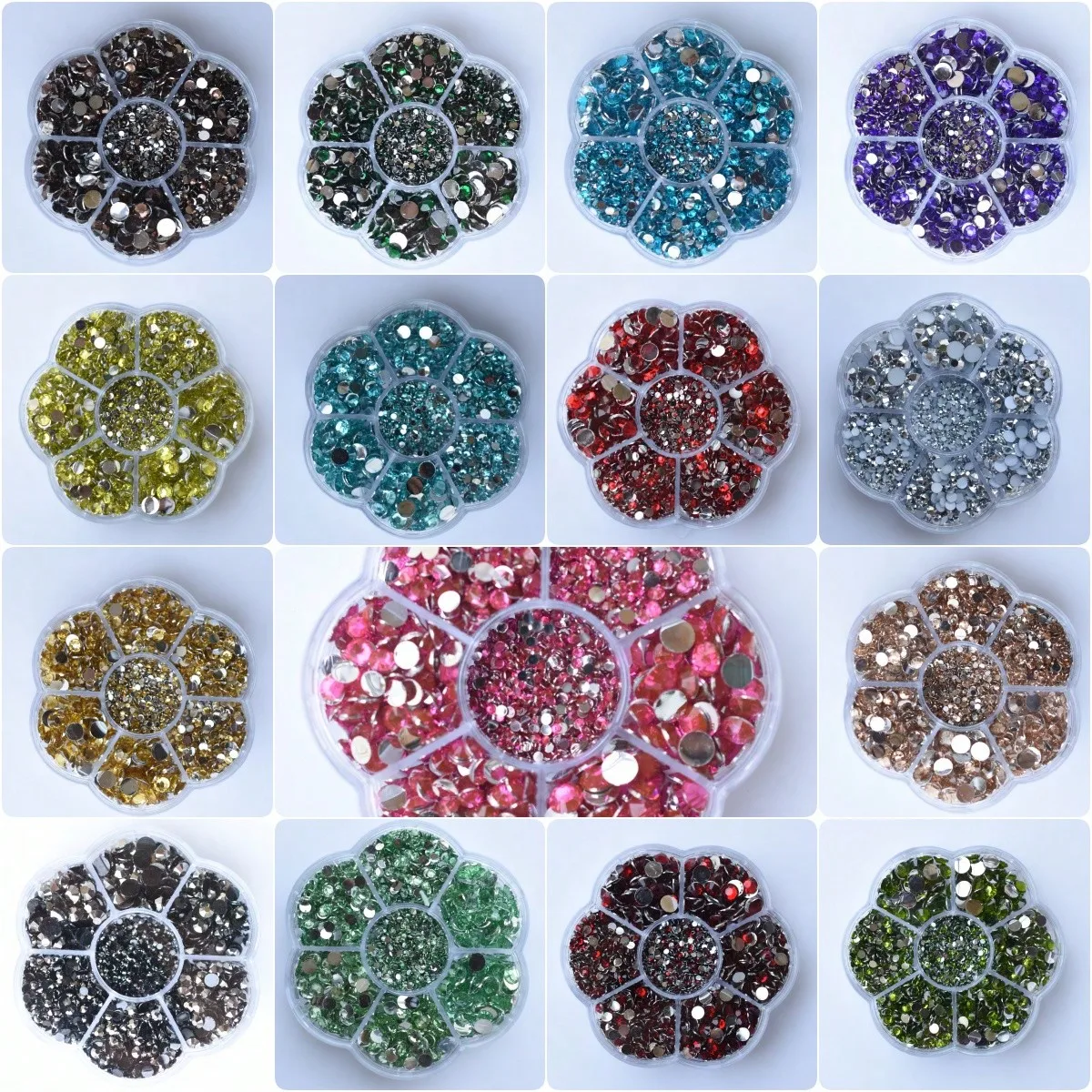 5000 teile/schachtel Harz Runde Flatback Strass Kristall Edelstein Nicht HotFix DMC Schmuck Perlen Diamant 3D Zubehör Glitter Dekorationen