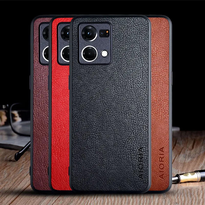 Case for Oppo Reno 7 6 Pro 4G 5G funda business style vintage lightweight durable pu leather cover for oppo reno7 case coque