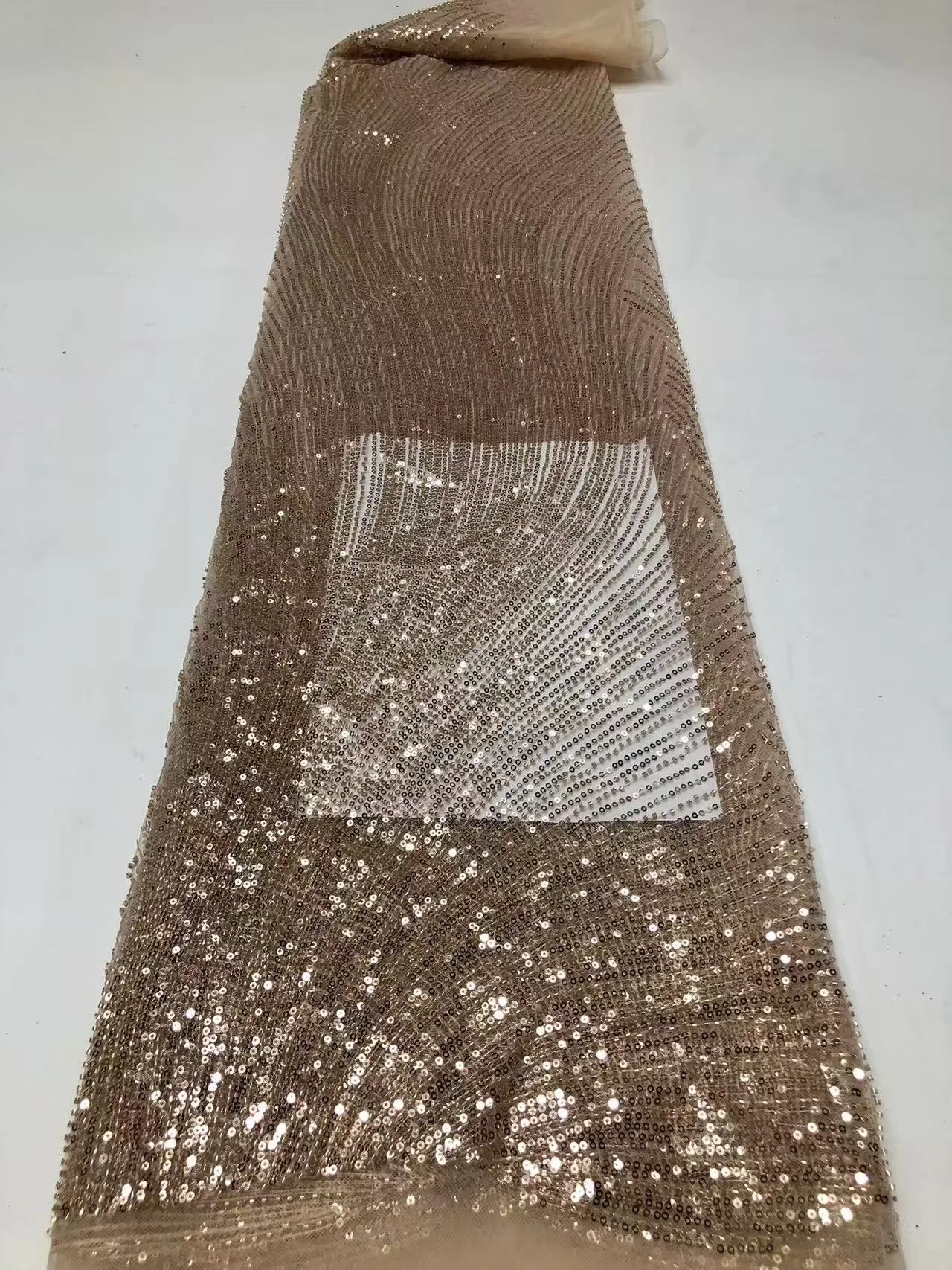 Africa Nigerian Beaded French Mesh Lace With Sequins High Quality 2025 Embroidery Lace Sequins Lace For Wedding Dresses Women