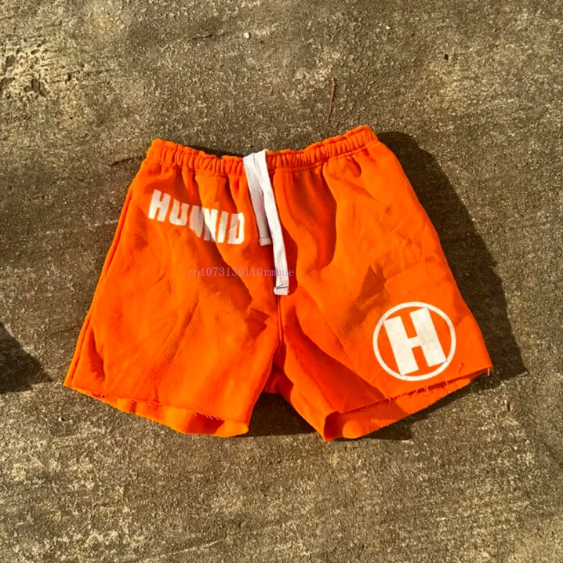 Pantalones cortos de algodón para hombre y mujer, Shorts deportivos holgados con estampado de letras, estilo urbano americano, Verano