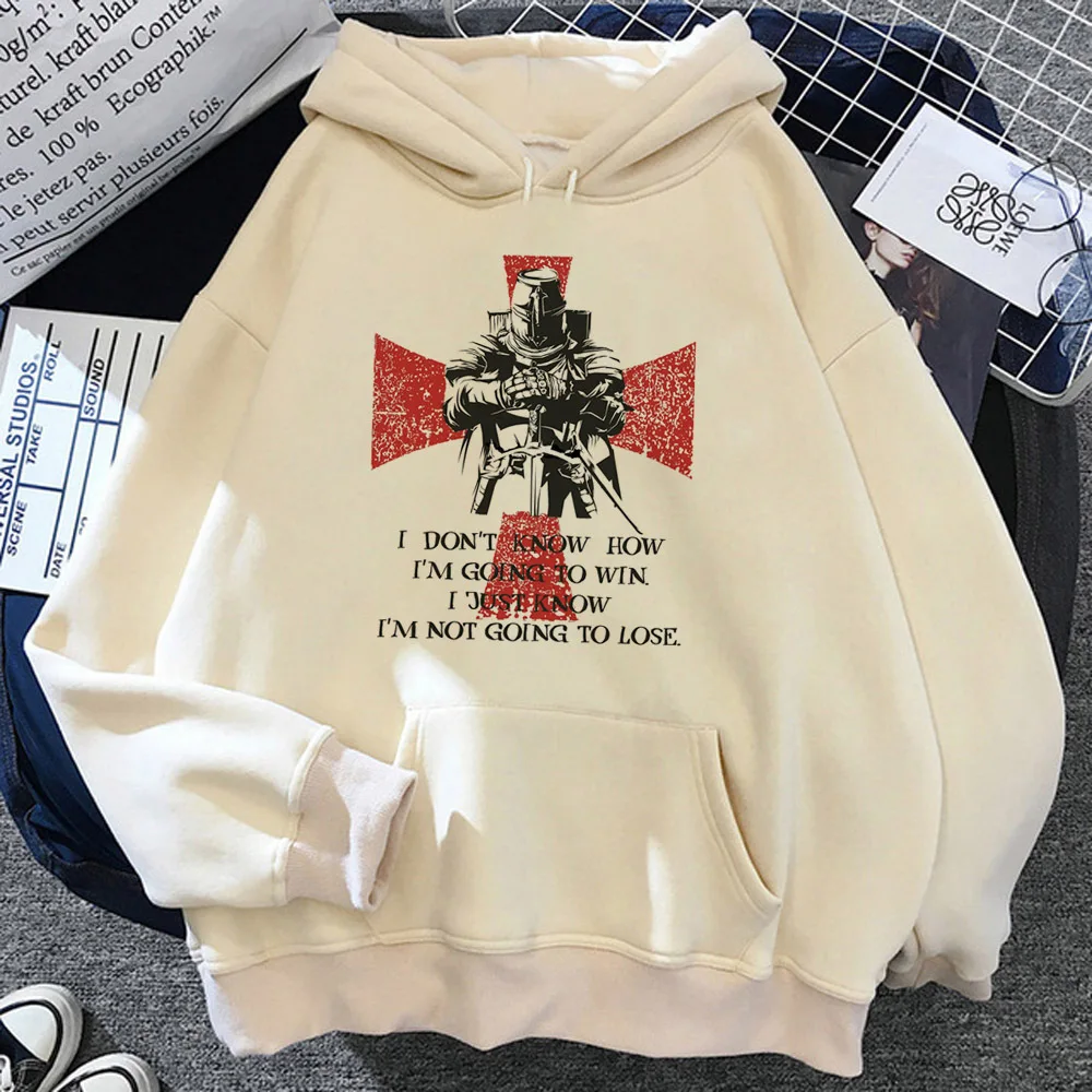 Knights Templar hoodies women gothic y2k aesthetic Hood clothing women Korean style sweatshirts