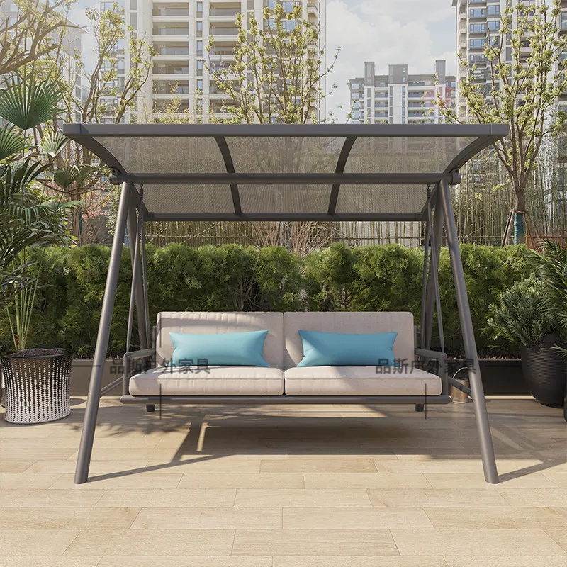 

Скандинавское уличное кресло-качели для виллы, одинарное/двойное, подвесное, с функцией качания, уличный гамак, солнечные качели, подвесное кресло