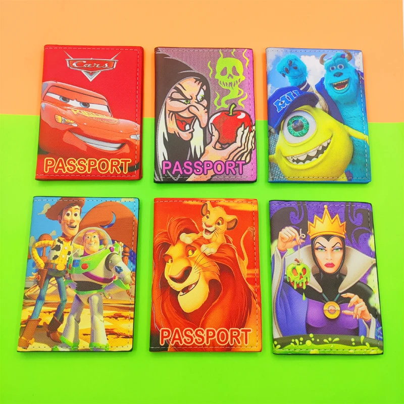 

Disney Cartoon Travel Passport Holder Wallet Fashion Passport Cover Bags With ID Credit Card Holder Plane Ticket Slot