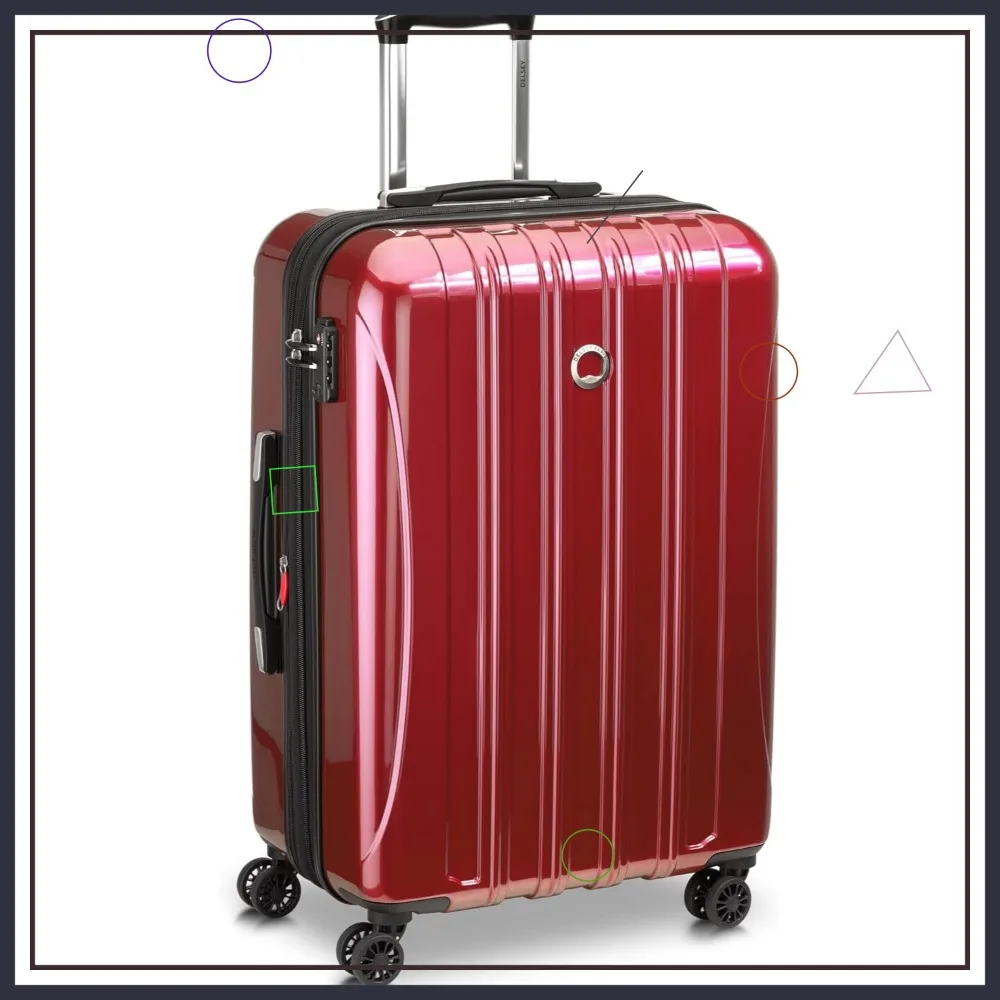 

Expandable Hardside Luggage with Spinner Wheels, Brick Red, 24 Inch Checked-Medium for Travel