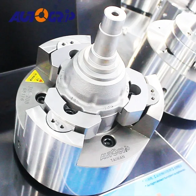 Wholesale AUTOGRIP 3U-208 8Inch Steel Hydraulic 3-Jaw Power Chuck Pull for CNC Lathe Machine High Quality 1 Year Warranty