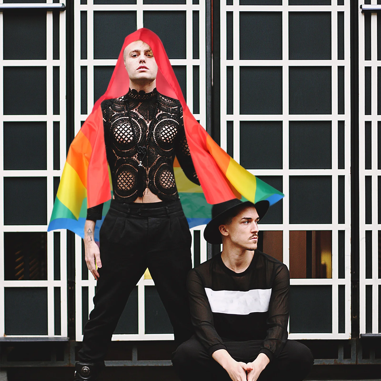 

Радужная накидка, прочный полиэстер, легко носить, декоративная накидка, плащ с флагом, парадный костюм, шарф