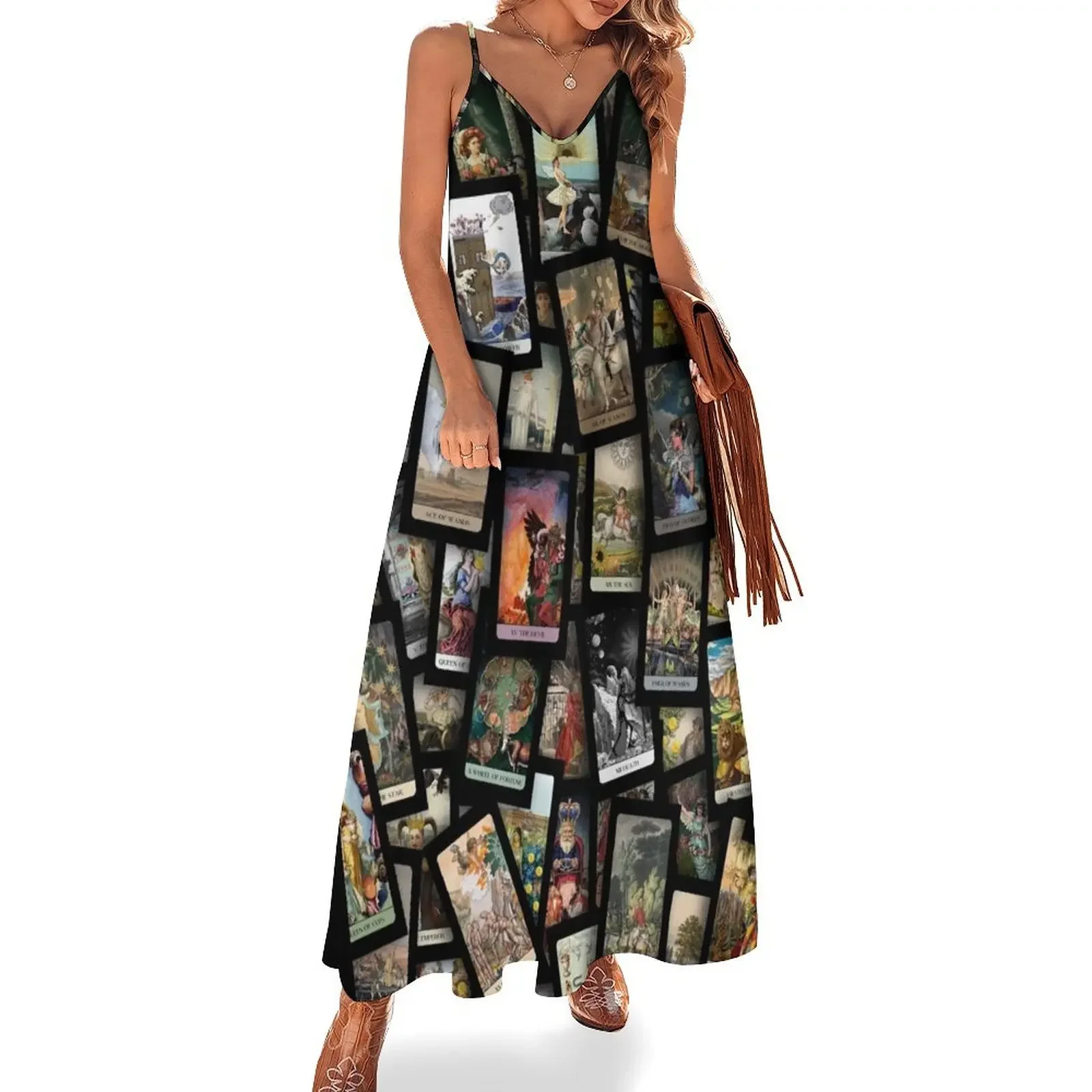 

TAROT DECK Sleeveless Dress Dresses gala summer clothes Dress for girls Woman clothing