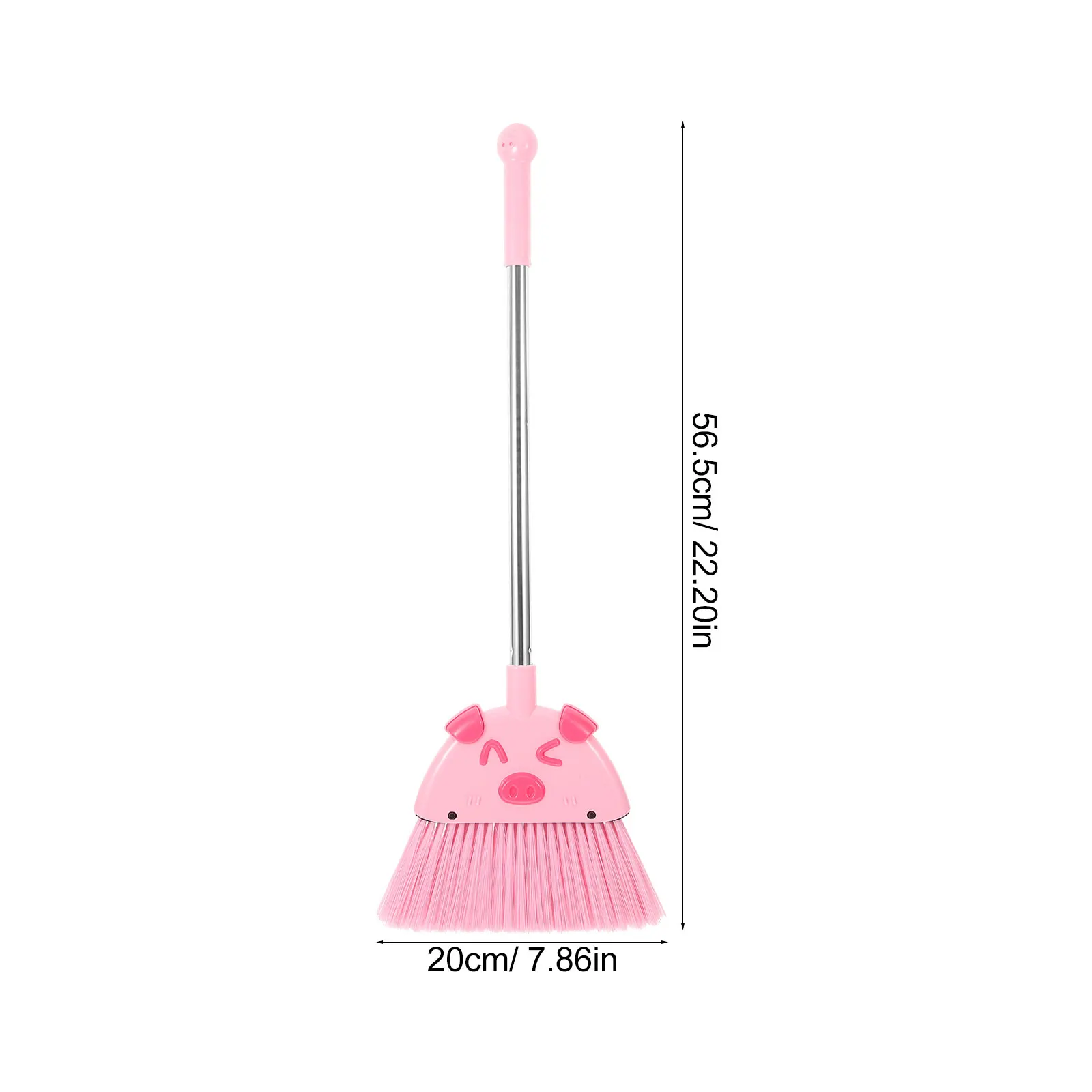 1Set Adorable Pig-Shaped Broom Dustpan Set for Toddlers Kids Mop Cleaning Kit Educational Home Chores Learning Tool
