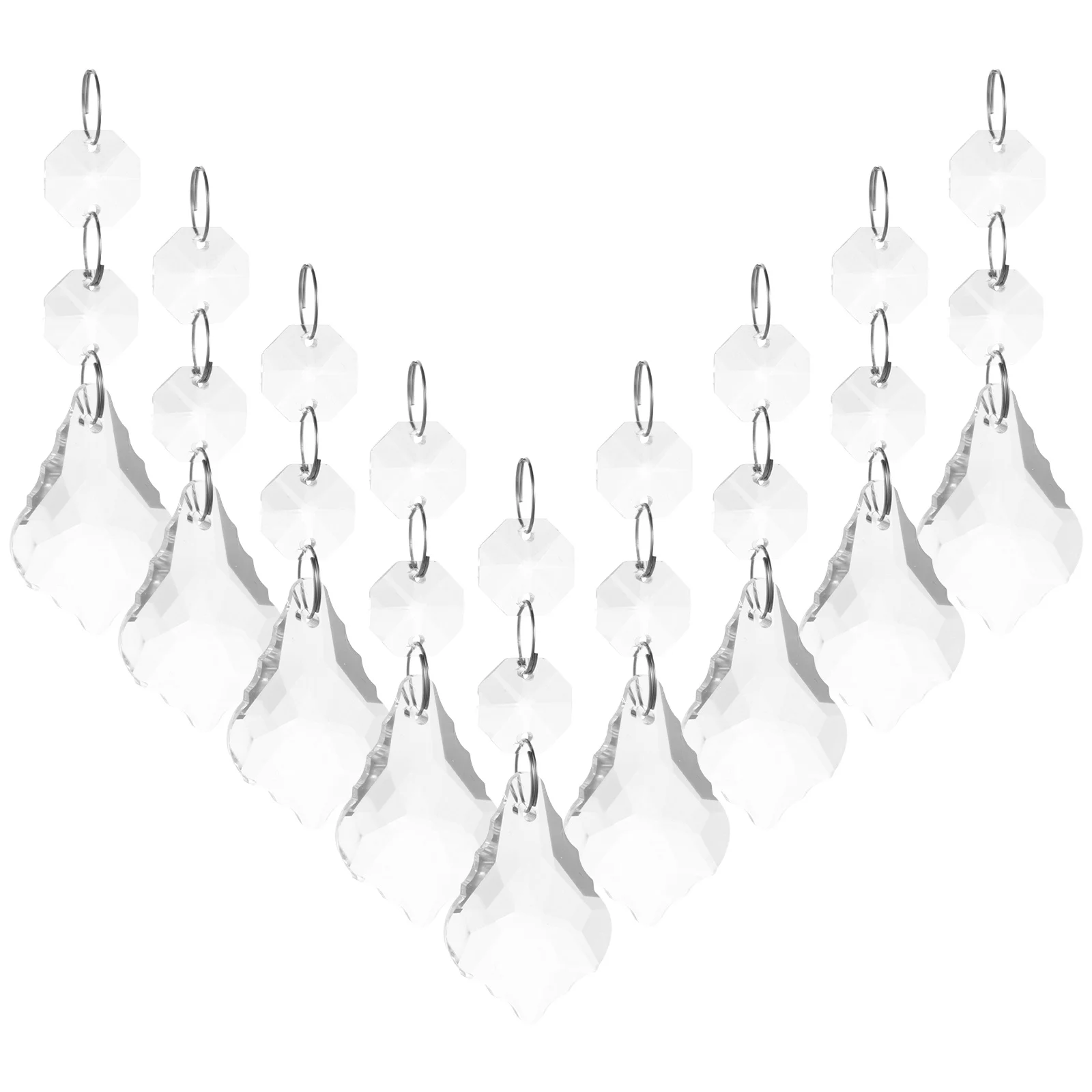 

10Pcs Crystal Pendant Ornament Superior Craftsmanship Reflective Hanging Crystals for Lamp Jewelry Making Garden Projects