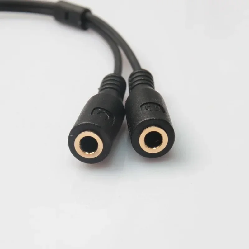 Y Splitter 3.5mm Stereo Audio 1 męski do 2 kabel żeński dla mikrofon słuchawkowy MP3 MP4 przejściówka Adapter jeden punkt dwa Jack 20cm