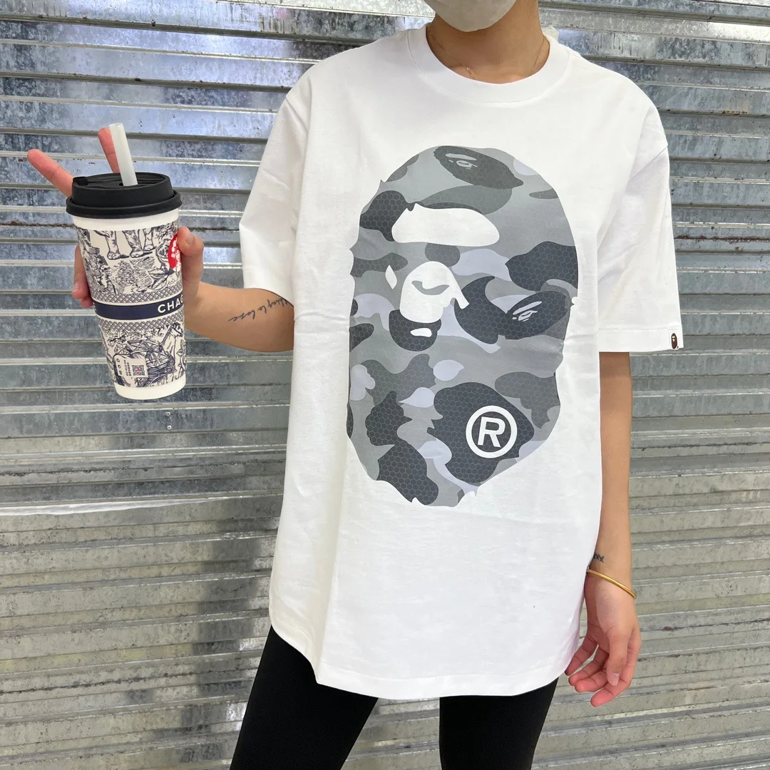 （Miniso）Men Bape Cotton Tshirt Streetwear Oversized T-Shirts Band Cotton Tshirt Tees Women Cotton Tshirt Top Men Clothing