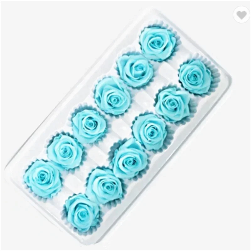 Natural Eternal Rose Flower Head Box, DIY Flower Materials，Decoration, Florist Accessories, 3-4cm