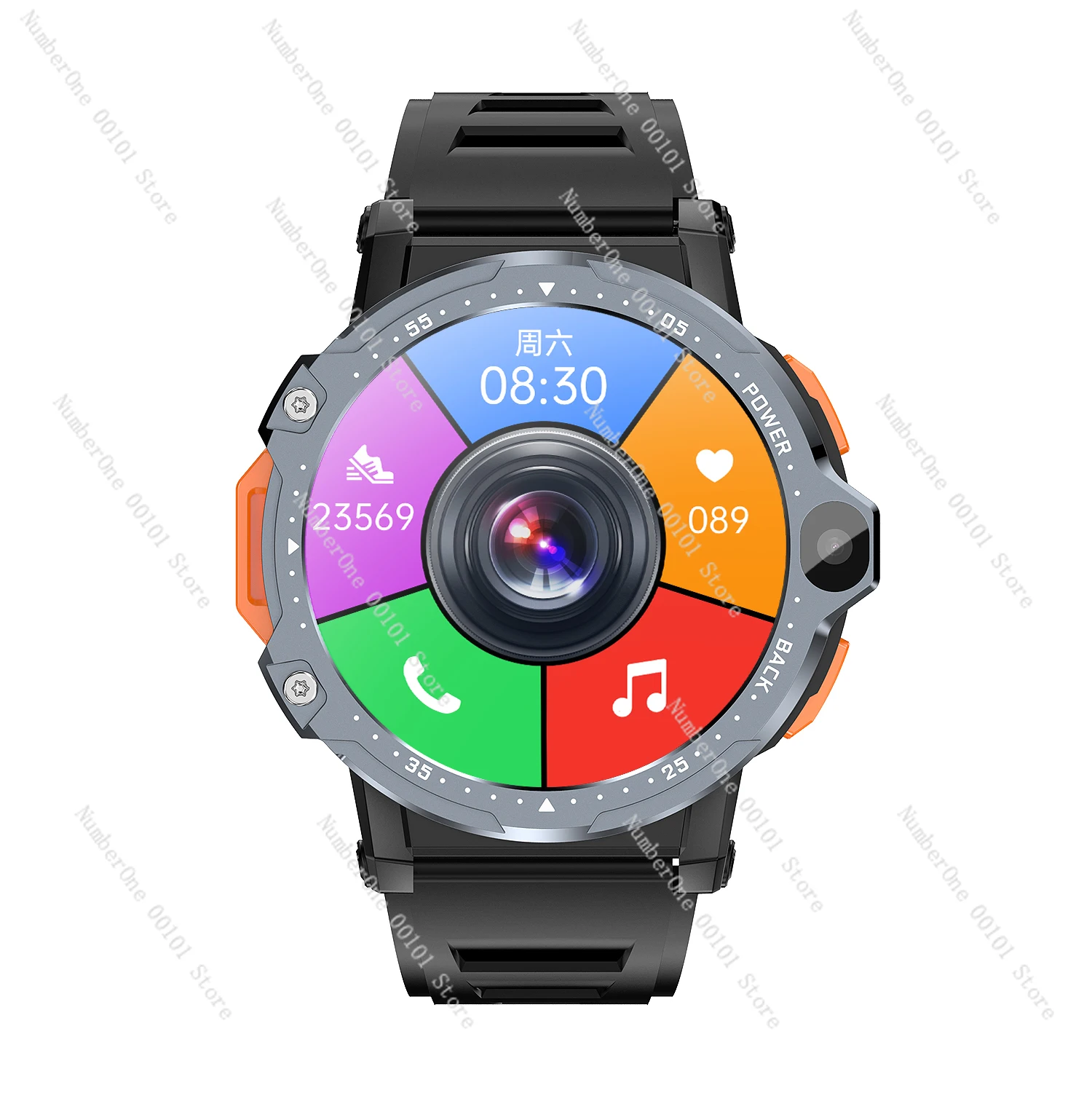 

PG999 New Rugged 4G Smartwatch Waterproof 1.54 Inch Android 8.1 With 4GB+64GB GPS WiFi Enabled 800mAh Rotating Camera for Kids
