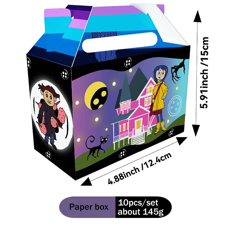 Cartoon Coraline Girl Theme DIY disposable  Party Supplies Birthday  Decoration Cake Supplies Kid Tissue paper box gift