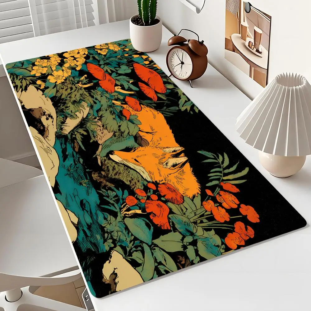 

Большой коврик для мыши с тематическим рисунком загадочных естественных элементов, настольный коврик с прошитыми краями, нескользящий прочный игровой коврик maus