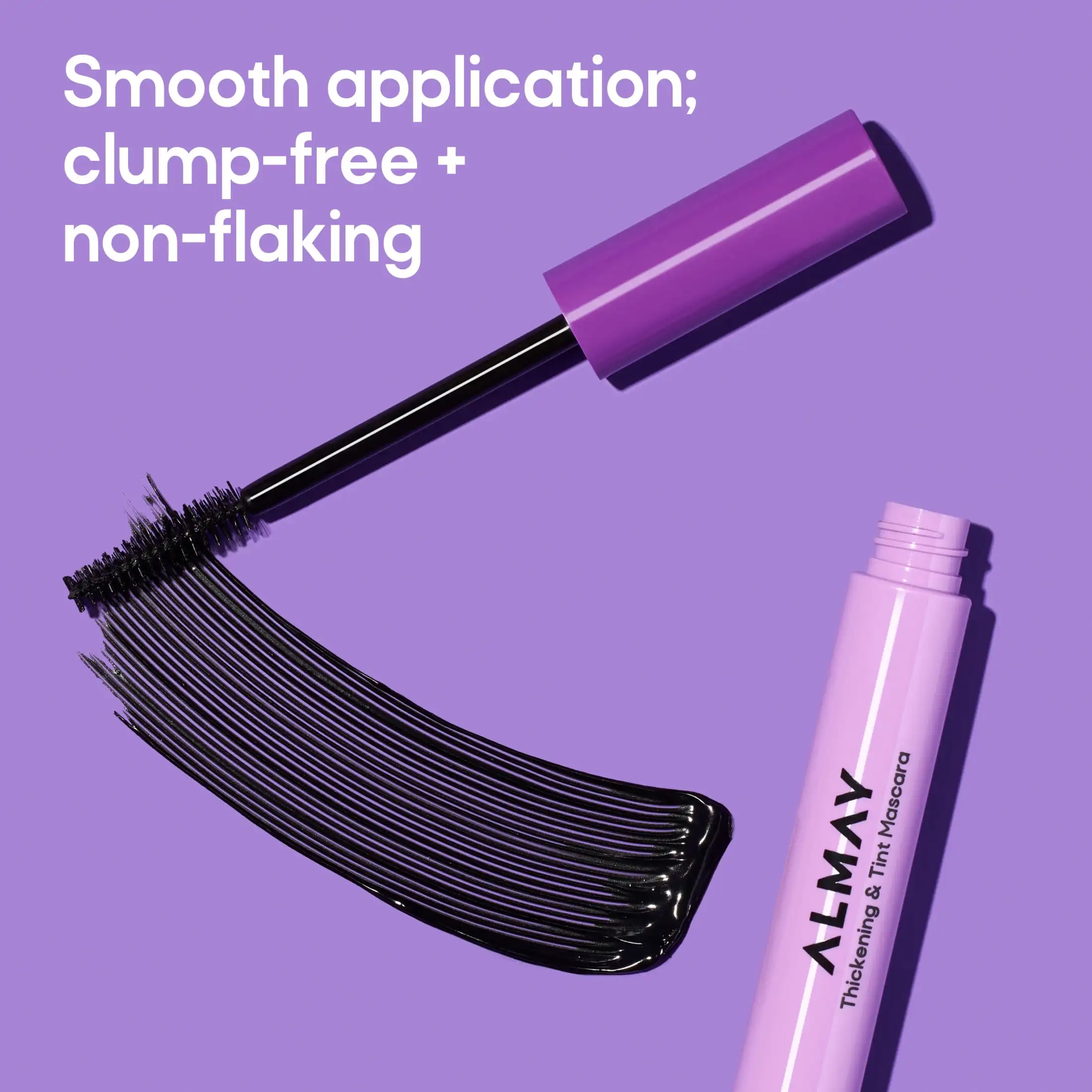 Mascara volume ipoallergenico ispessimento e tinta, nero, 2 conteggi