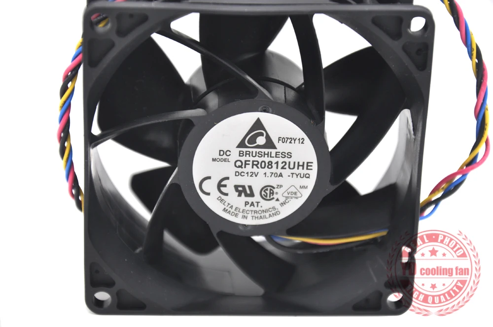 nuovissima ventola di raffreddamento ad alto volume d'aria DELTA QFR0812UHE 8038 12V 1.7A 8CM