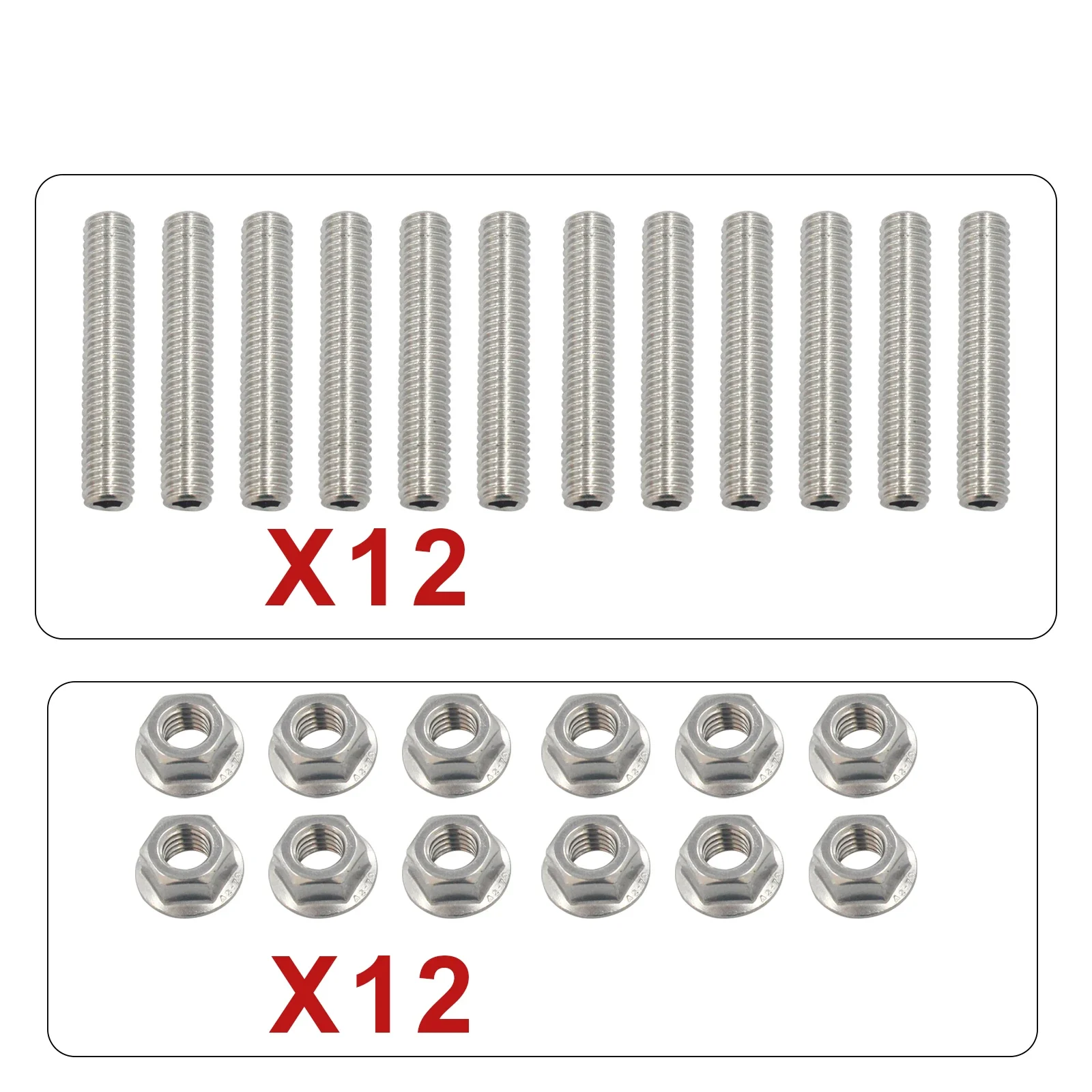 Ls1 header earring set bolt stainless steel replacement for lsx ls2 ls3 ls6 ls7 4.8 5.3 6.0 6.2l