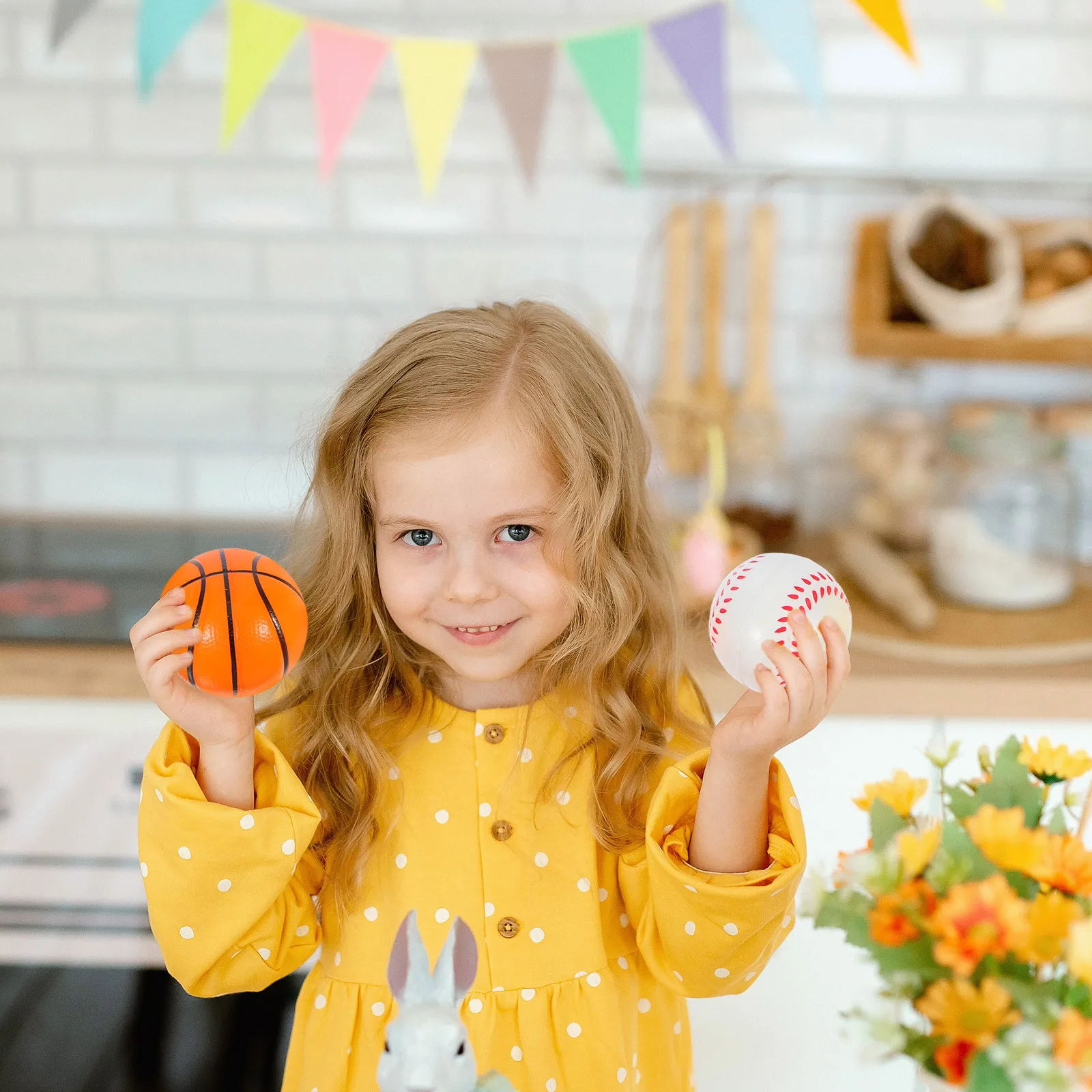 

6Pcs Bouncy Handballs Mini Soft Elastic Balls Kids Outdoor Indoor Playground School Recreational Outdoor Balls