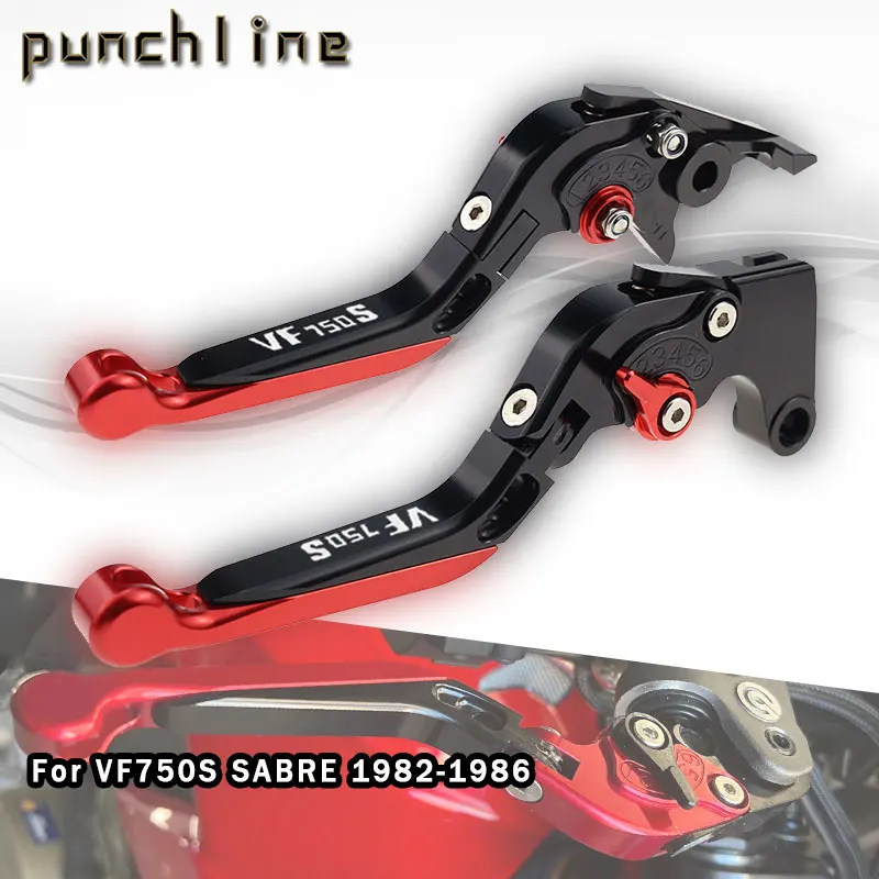 Fit For VF750S SABRE 1982-1986 Brake Clutch Levers For VF750 S SABRE Motorcycle Folding Extendable Adjustable Handle Set