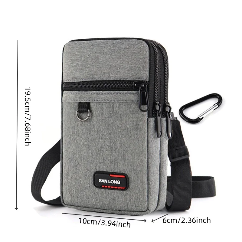 Waterproof Waist Bag Men's Crossbody Bag Mobile Phone Pouch Large Capacity Wallet Crossbody Backpack Male Shoulder Bag