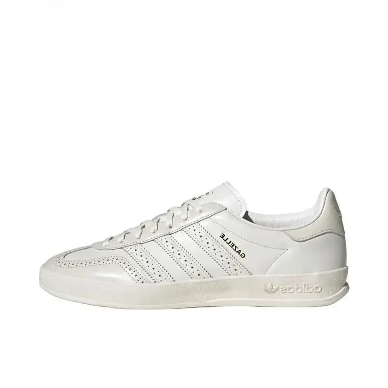 

Adidas Originals Gazelle Indoor triple white low-top Men Women Skateboard Shoes Anti-Slip Sports German Training