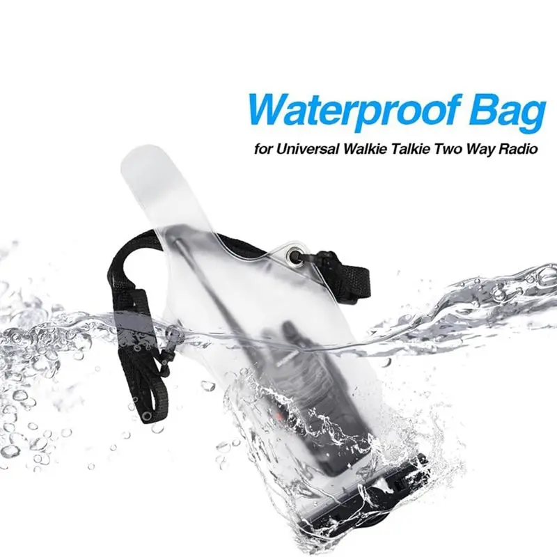Y42A-Walkie-Talkie Transparent Two-Way Radio Bag Protective Cover Universal Handheld Waterproof