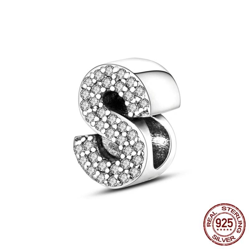 

This DIY women's jewelry gift features an S925 sterling silver letter S bead paired with an original bracelet.