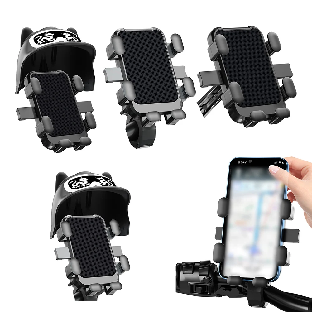 Motorcycle Small Helmet Rider Mobile Phone Holder Cartoon Electric Bicycle Navigation Mobile Phone Holder Waterproof Sunshade