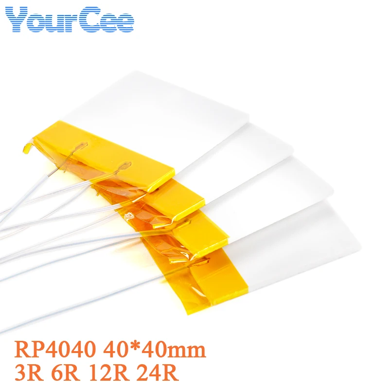 2pcs/1pc RP4040 3Ω 6Ω 12Ω 24Ω High Temperature Ceramic Heater 3R 6R 12R 24R 220V 100W MCH Electric Heating Plate Board 40*40mm