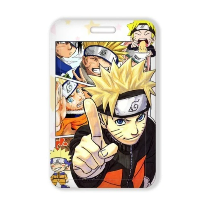 NARUTO Hatake Kakashi Uchiha Obito TV-Merchandise Cartoon Niedliche Kartenhülle Campus-Karte Ausweishülle mit Handschlaufe – Detail 3