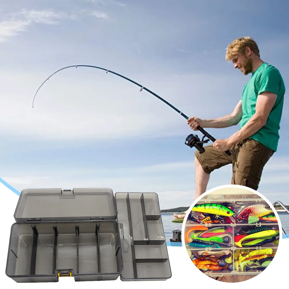 

Double Layer Bait Lure Hook Accessories Box Bait Storage Box Lures Hook Minnow Bait Storage Case Multifunctional Fishing Tool