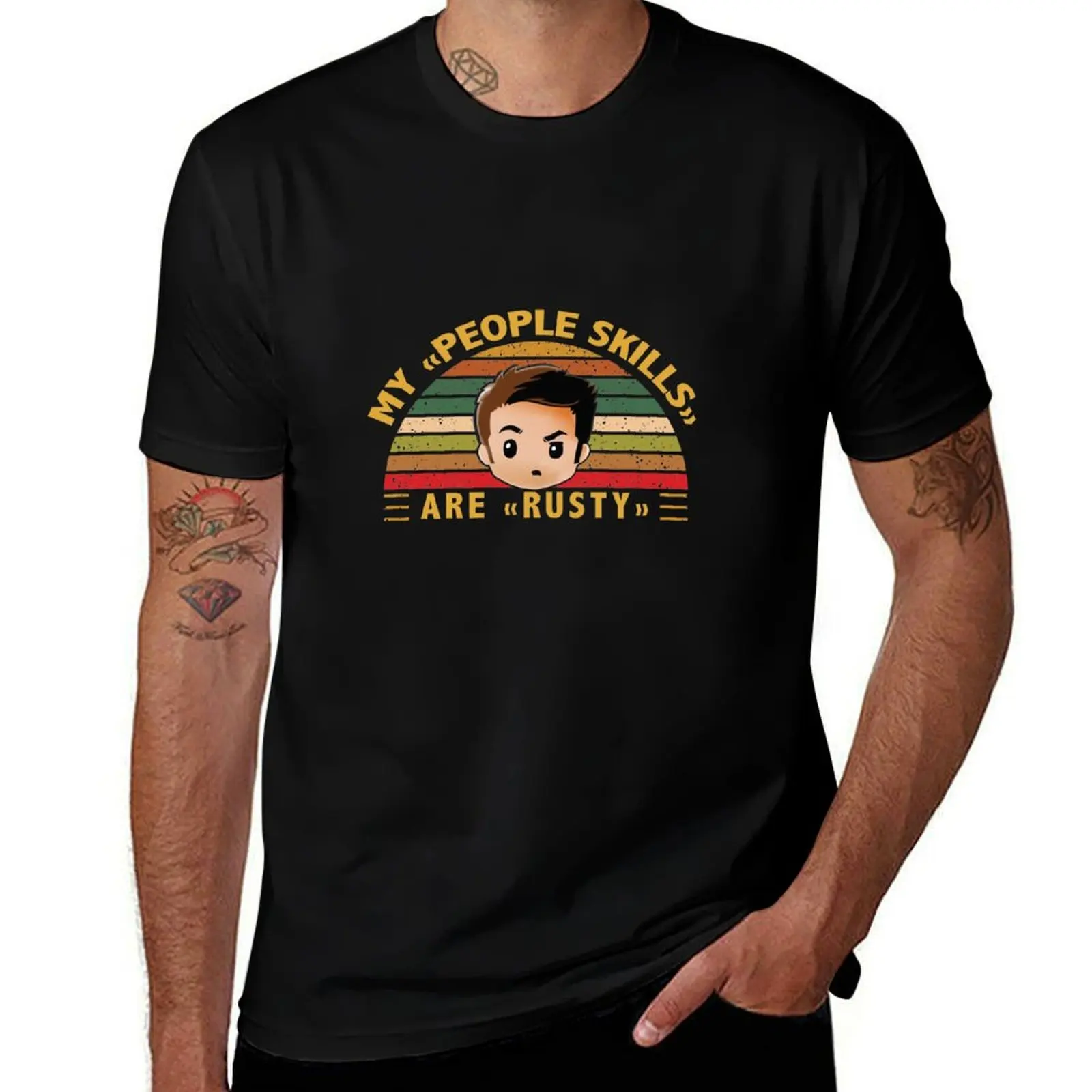 Mes compétences humaines sont rouillées dr?le T-Shirt Christmas Theme Tee Top