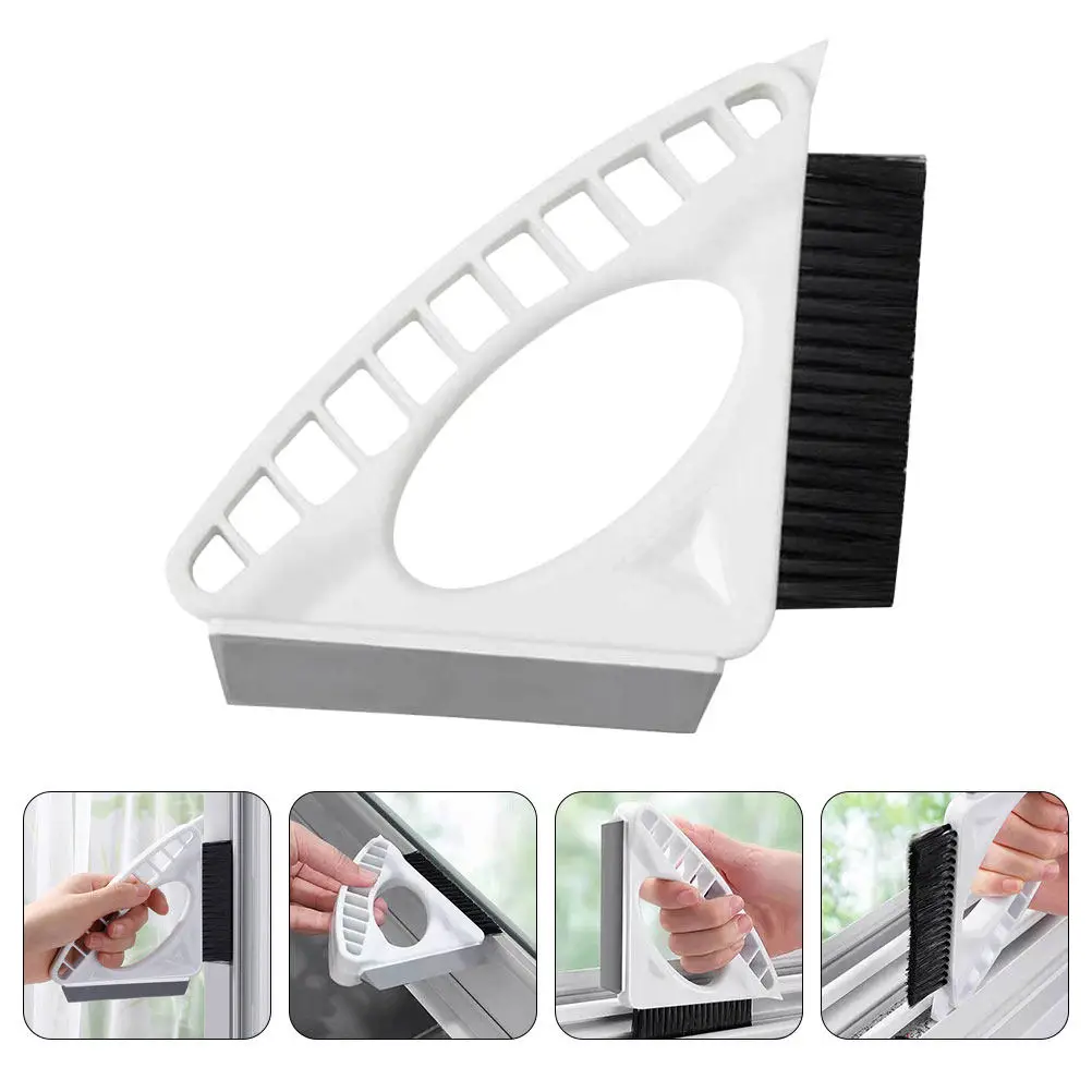 Horseshoe Cleaning Brush for Window Slots Door Tracks Kitchen Crevice Cleaner Thickened Cloth Foaming Easy Wash Hangable Space
