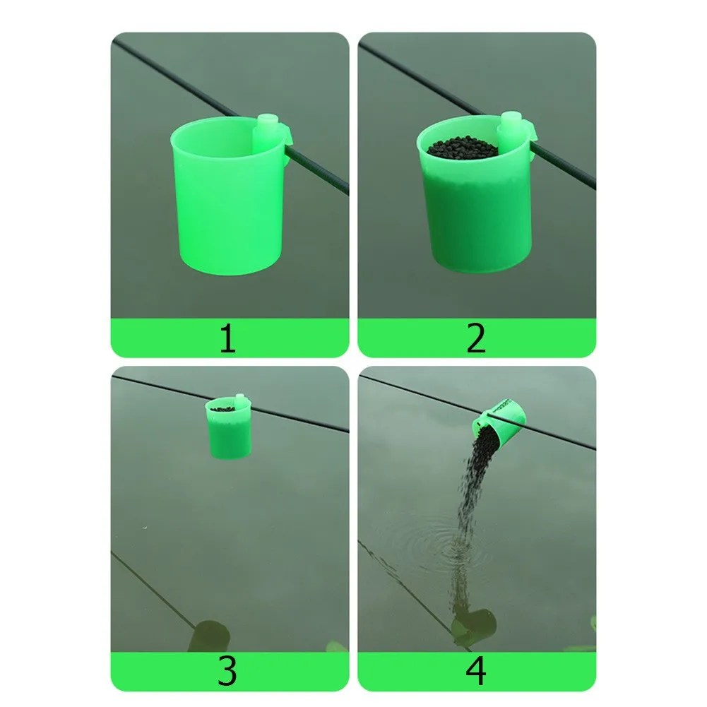 1 Stück Karpfens tange Töpfe Pellet Tasse Angelrute Clip Feeder Tasse Klemm stange und Fütterung Topf Köder Zubehör von hoher Qualität und langlebig – Detail 5