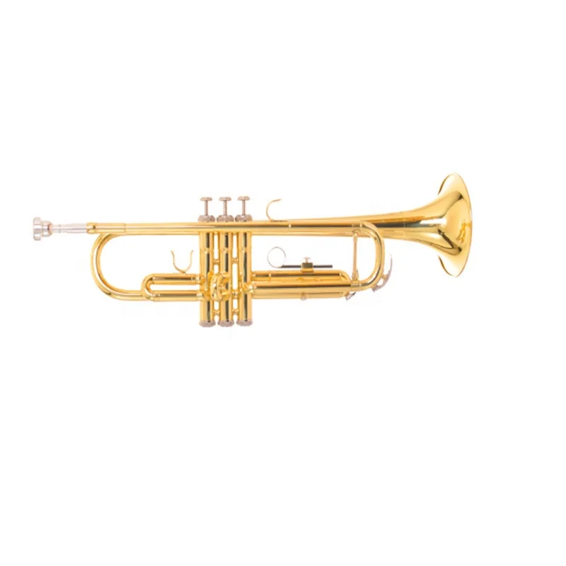 Wholesale professional B flat trumpet instrument professional playing gold style