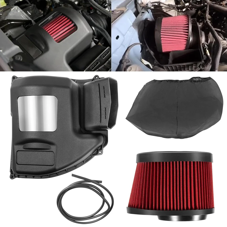 

MX 422233 Cold Air Intake Kit Cold Air Intake Filter Fit for Ford Bronco Air Intake Induction System 2.3L 2.7L Engine 2021-2023