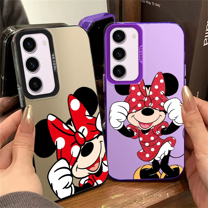 

Disney Minnie Cute For Samsung Galaxy S24 S23 S22 S21 S20 FE Ultra Plus Lite 5G Fashion Colorful Silver Phone Case