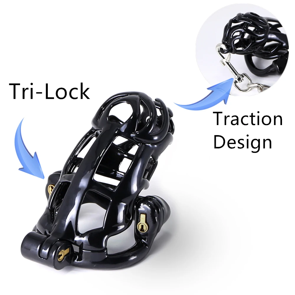 New Alien Cow Head Chastity Cage Male 3D Print Lightweight Erotic Traction Cock Cage Triple Lock Chastity Belt Sex Toys For Men