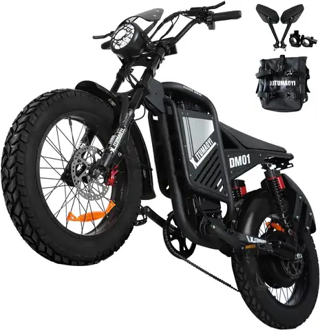 Bici elettrica 60V 3000W Velocità di picco 52MPH 100 miglia Batteria 1800WH ShiMN-7 Velocità Freni idraulici a sospensione completa Pendolarismo Ebike