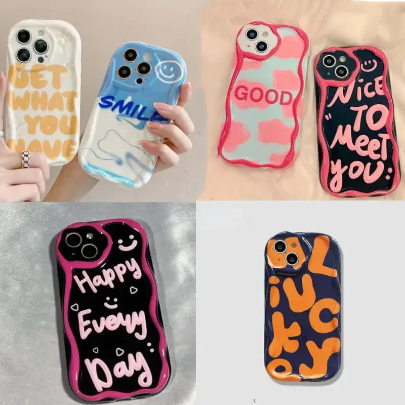 Cute Cream Edge Case for Samsung S23 Ultra S20 S23 FE S21 Plus S24 Ultra S24 Fundas Galaxy A14 A54 5G Shockproof Soft TPU Cover